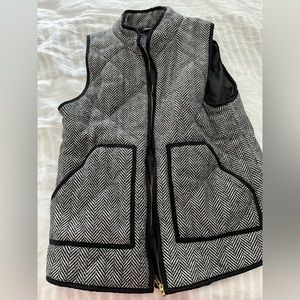 Black and white vest